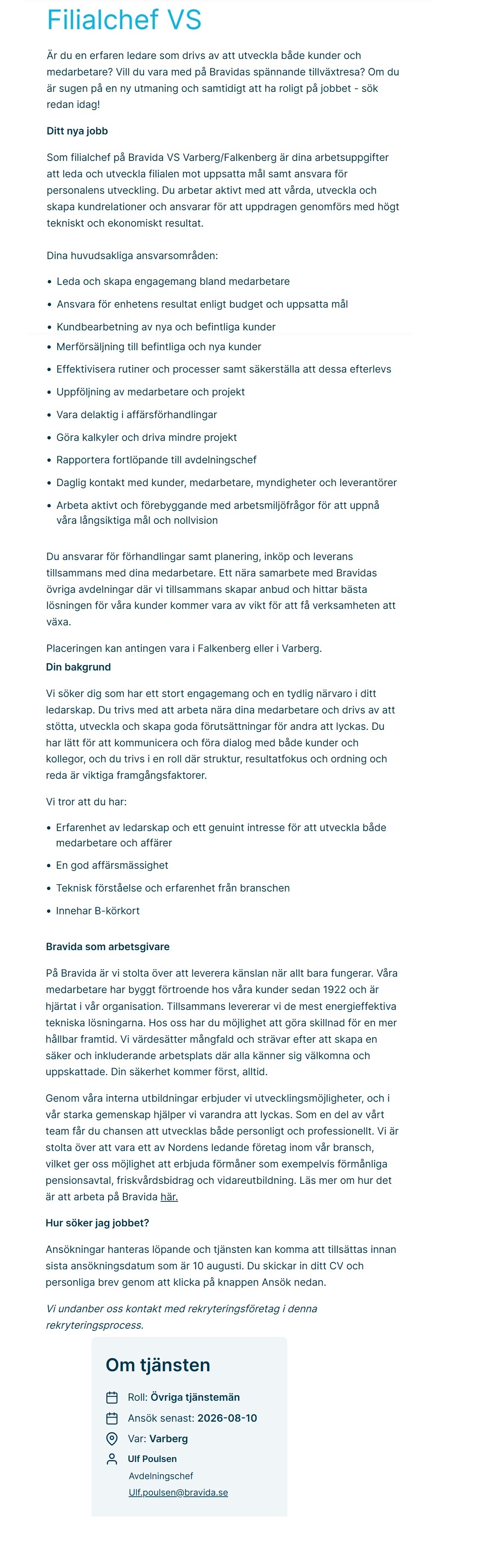 Bravida Sverige AB
